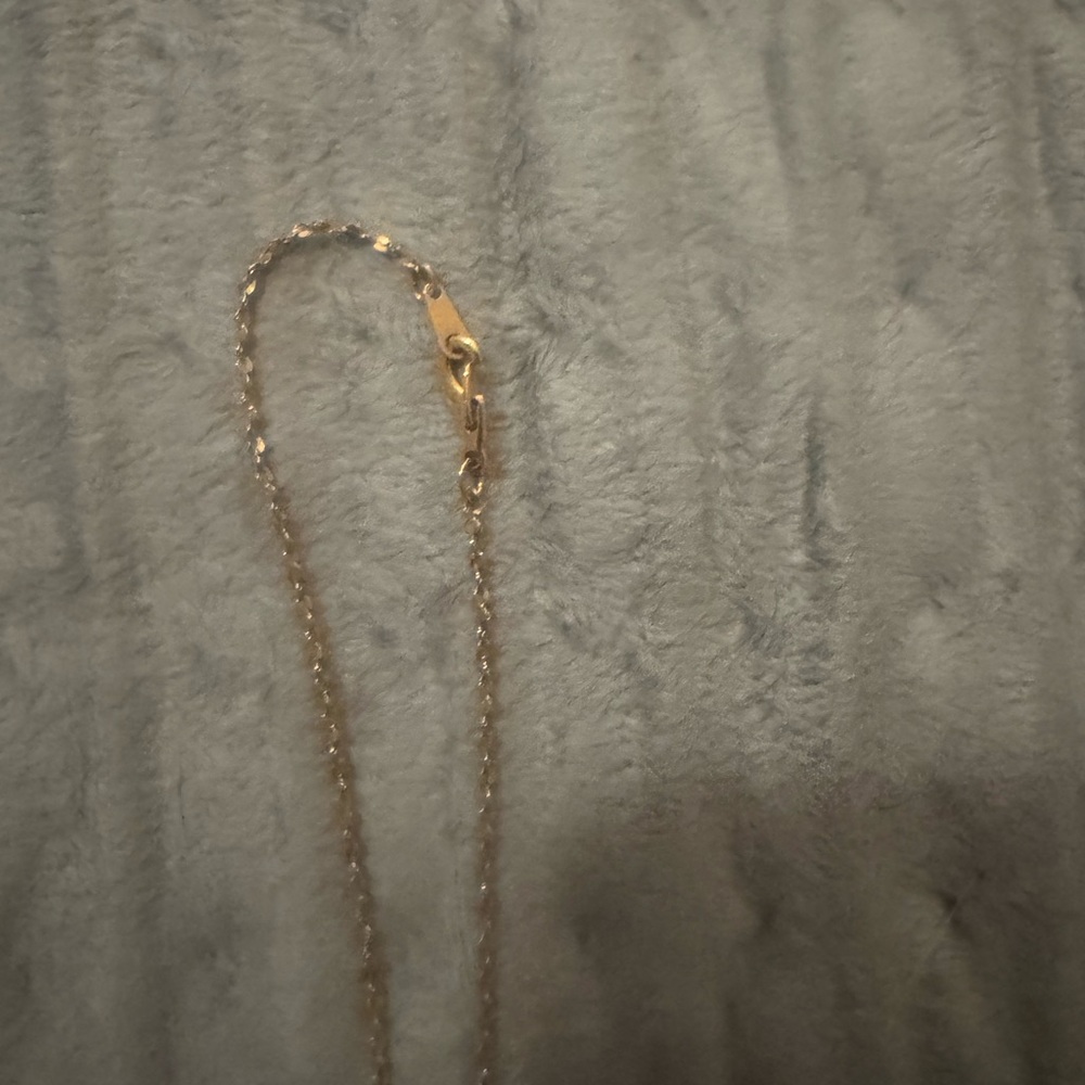 Gold-tone Chain Necklace with Amethyst Pendant image 3
